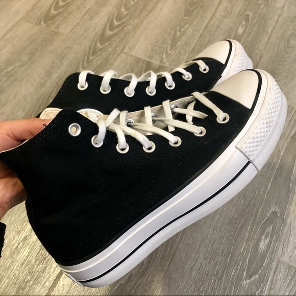 Canvas Platform Converse - Black High Top - Picture 4 of 5